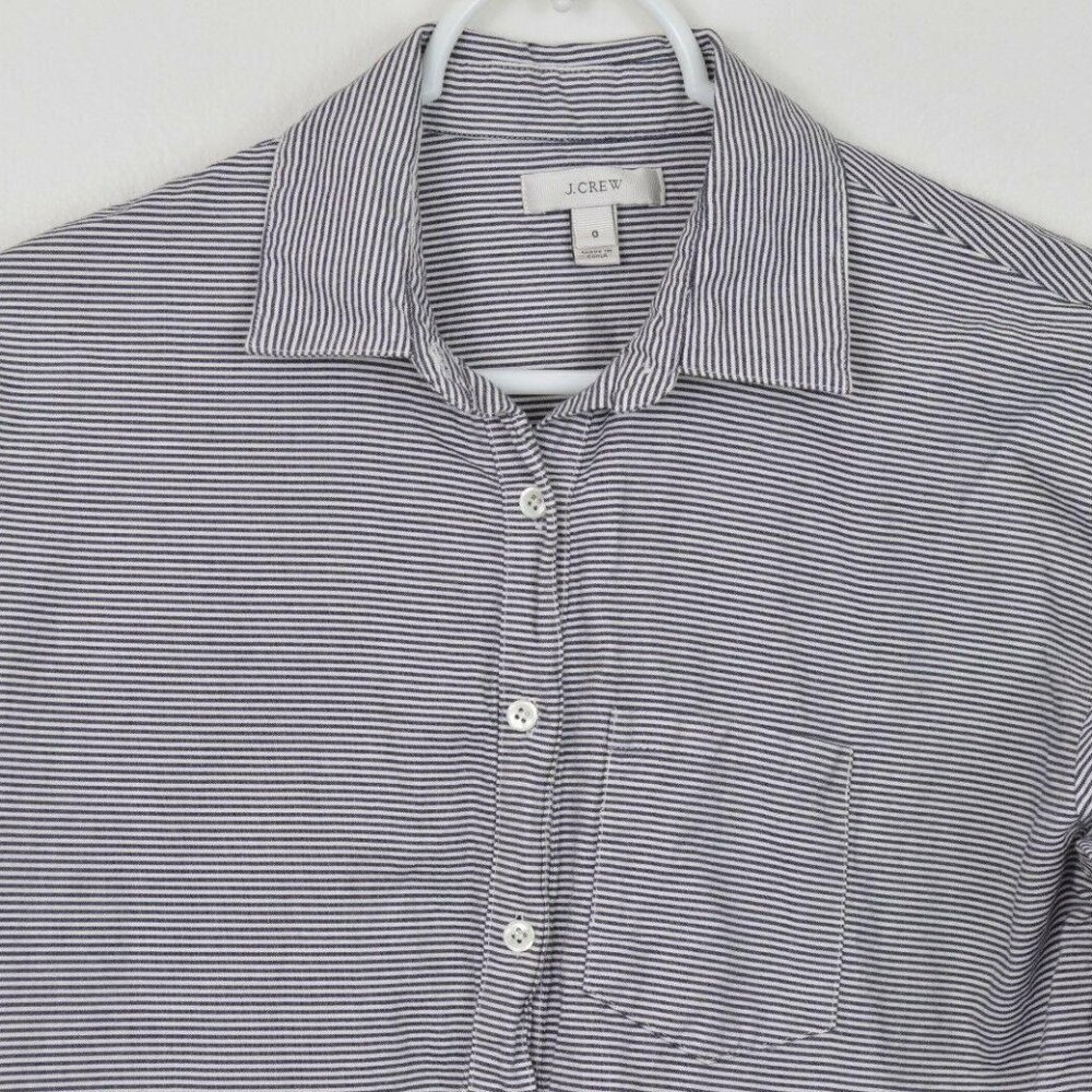 J CREW Tunic Cotton Shirt sz 0 Pop Over